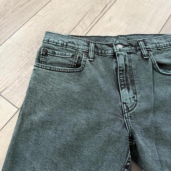 Levi’s 412 Green Acid Wash Denim Cutoff Shorts Men Size 34 Jorts Y2K Vintage - Picture 5 of 12